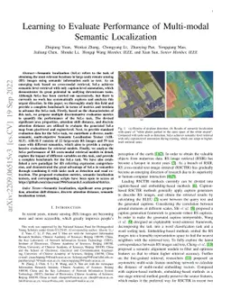 Learning to Evaluate Performance of Multi-modal Semantic Localization