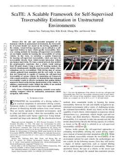 ScaTE: A Scalable Framework for Self-Supervised Traversability
  Estimation in Unstructured Environments
