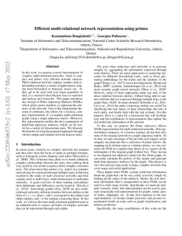 Efficient multi-relational network representation using primes