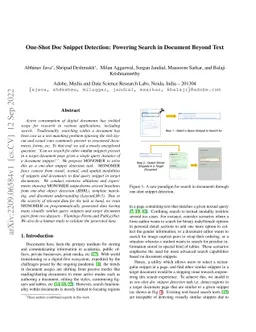 One-Shot Doc Snippet Detection: Powering Search in Document Beyond Text