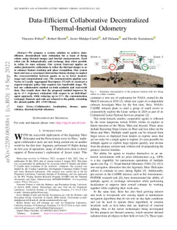 Data-Efficient Collaborative Decentralized Thermal-Inertial Odometry