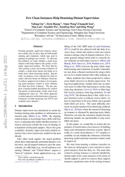 Few Clean Instances Help Denoising Distant Supervision