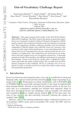 Out-of-Vocabulary Challenge Report