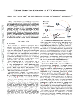 Efficient Planar Pose Estimation via UWB Measurements