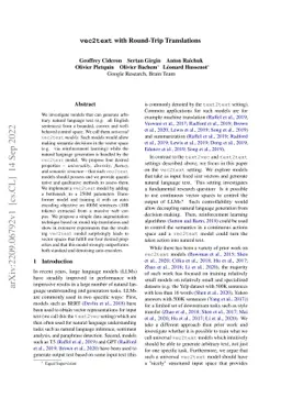 vec2text with Round-Trip Translations