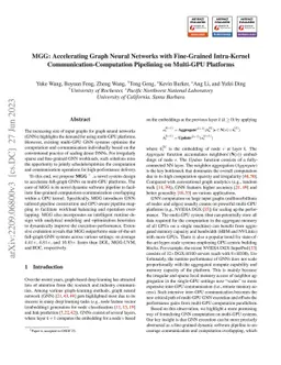 MGG: Accelerating Graph Neural Networks with Fine-grained intra-kernel
  Communication-Computation Pipelining on Multi-GPU Platforms