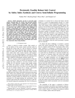 Persistently Feasible Robust Safe Control by Safety Index Synthesis and
  Convex Semi-Infinite Programming