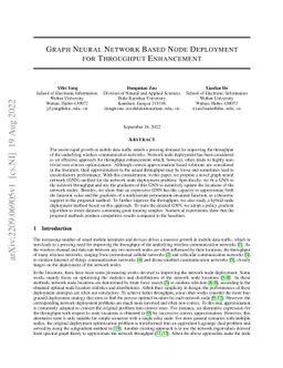Graph Neural Network Based Node Deployment for Throughput Enhancement