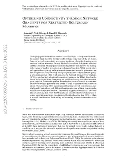 Optimizing Connectivity through Network Gradients for Restricted Boltzmann Machines