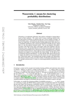 Wasserstein $K$-means for clustering probability distributions