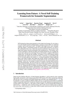 Learning from Future: A Novel Self-Training Framework for Semantic
  Segmentation
