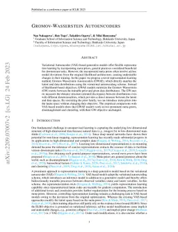 Gromov-Wasserstein Autoencoders