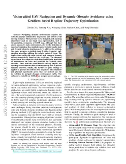 Vision-aided UAV navigation and dynamic obstacle avoidance using
  gradient-based B-spline trajectory optimization
