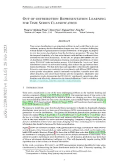 Out-of-Distribution Representation Learning for Time Series
  Classification