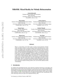 MR4MR: Mixed Reality for Melody Reincarnation