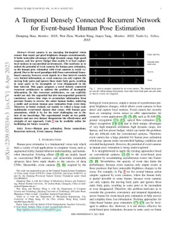 A Temporal Densely Connected Recurrent Network for Event-based Human
  Pose Estimation