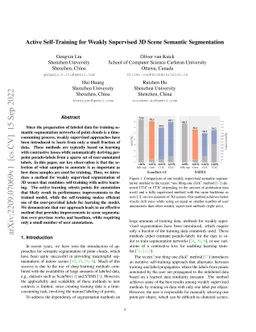 Active Self-Training for Weakly Supervised 3D Scene Semantic
  Segmentation