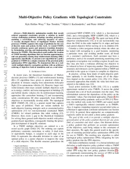 Multi-Objective Policy Gradients with Topological Constraints