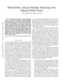 4DenoiseNet: Adverse Weather Denoising from Adjacent Point Clouds