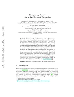 Morphology-Aware Interactive Keypoint Estimation