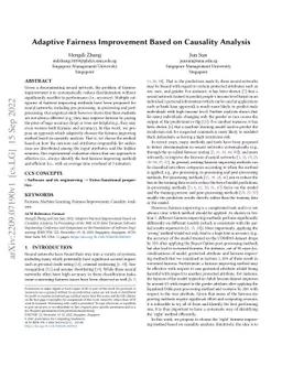 Adaptive Fairness Improvement Based on Causality Analysis
