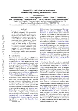 TempoWiC: An Evaluation Benchmark for Detecting Meaning Shift in Social
  Media