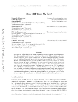 Does CLIP Know My Face?