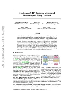 Continuous MDP Homomorphisms and Homomorphic Policy Gradient