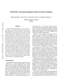 3DMM-RF: Convolutional Radiance Fields for 3D Face Modeling