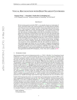 Visual Recognition with Deep Nearest Centroids