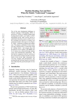 Machine Reading, Fast and Slow: When Do Models "Understand" Language?