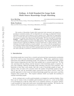 Gollum: A Gold Standard for Large Scale Multi Source Knowledge Graph
  Matching