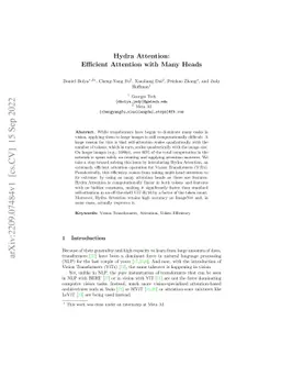 Hydra Attention: Efficient Attention with Many Heads