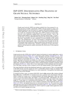 DiP-GNN: Discriminative Pre-Training of Graph Neural Networks