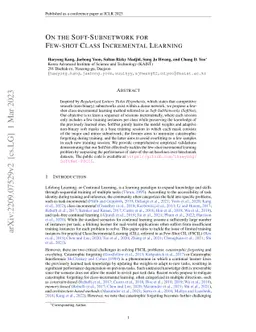 On the Soft-Subnetwork for Few-shot Class Incremental Learning