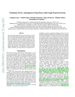 Prediction of $\textrm{CO}_2$ Adsorption in Nano-Pores with Graph Neural
  Networks