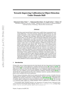 Towards Improving Calibration in Object Detection Under Domain Shift