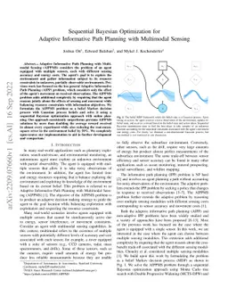 Sequential Bayesian Optimization for Adaptive Informative Path Planning
  with Multimodal Sensing