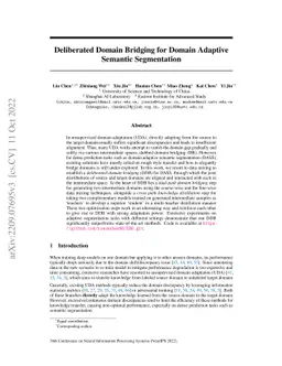 Deliberated Domain Bridging for Domain Adaptive Semantic Segmentation