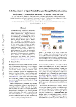 Selecting Stickers in Open-Domain Dialogue through Multitask Learning