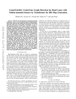 CenterLineDet: CenterLine Graph Detection for Road Lanes with
  Vehicle-mounted Sensors by Transformer for HD Map Generation