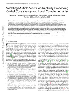 Modeling Multiple Views via Implicitly Preserving Global Consistency and
  Local Complementarity