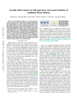 Versatile Skill Control via Self-supervised Adversarial Imitation of
  Unlabeled Mixed Motions