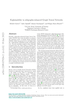 Explainability in subgraphs-enhanced Graph Neural Networks