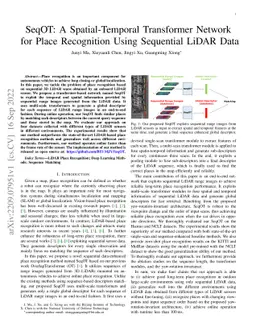 SeqOT: A Spatial-Temporal Transformer Network for Place Recognition
  Using Sequential LiDAR Data