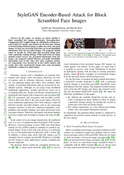 StyleGAN Encoder-Based Attack for Block Scrambled Face Images