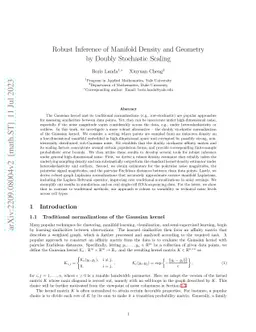 Robust Inference of Manifold Density and Geometry by Doubly Stochastic
  Scaling