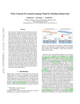 PTab: Using the Pre-trained Language Model for Modeling Tabular Data