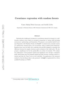 Covariance regression with random forests