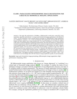 CLAIRE -- Parallelized Diffeomorphic Image Registration for Large-Scale
  Biomedical Imaging Applications